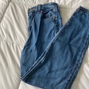 High loose taper jeans